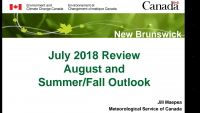 July 2018 weather review and August / Fall outlook (PDF file)