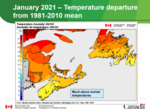 January 2021 temperatures